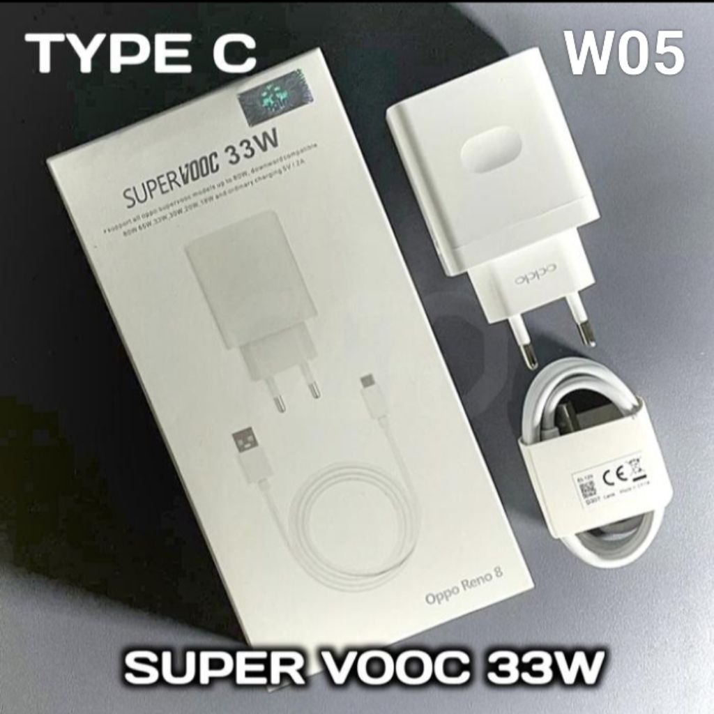 Charger Oppo TIPE C SUPER VOOC 33W Original Reno 8 A95 A77 A74 A57 A38