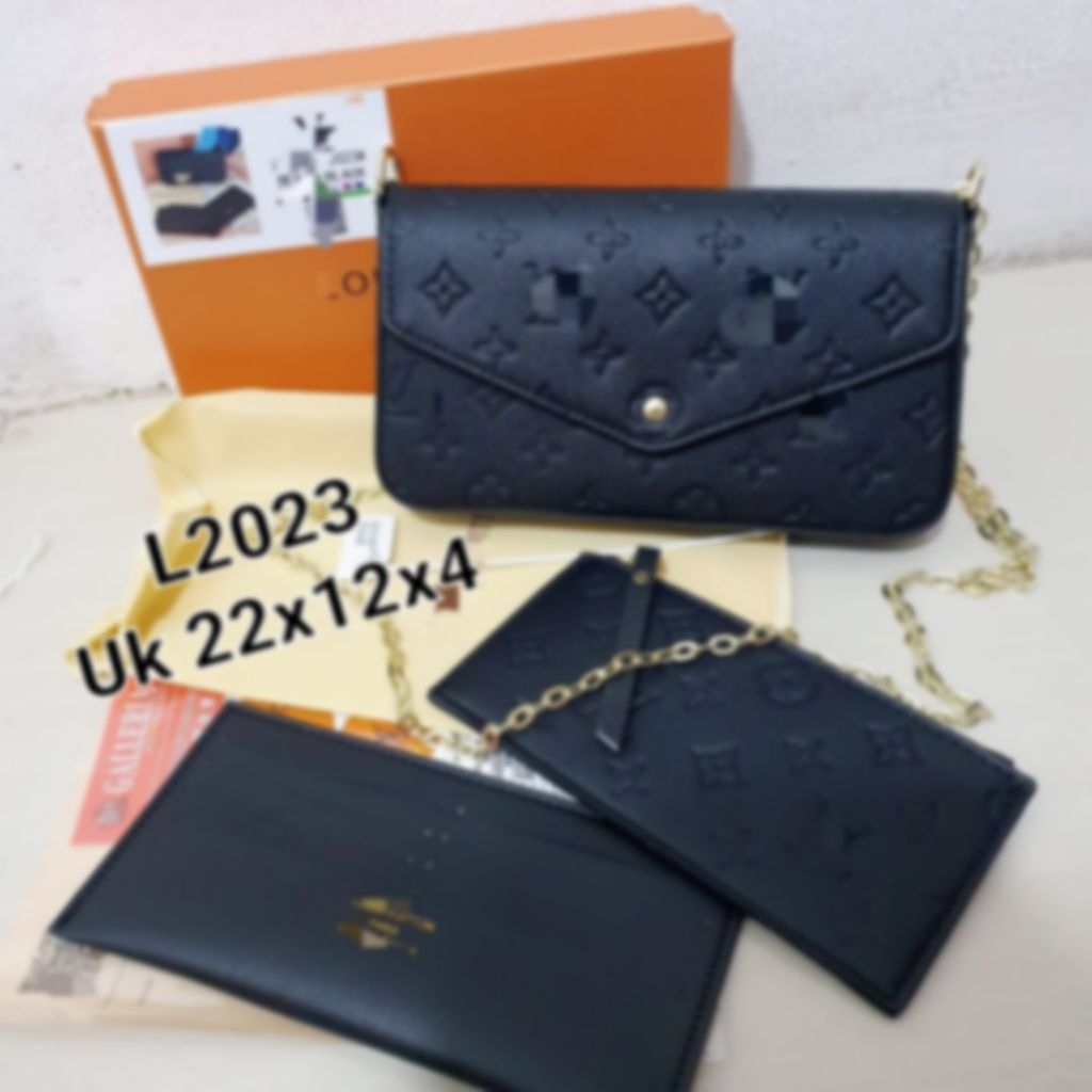 Tas felicie embos Free Box / Tas wanita felicie import