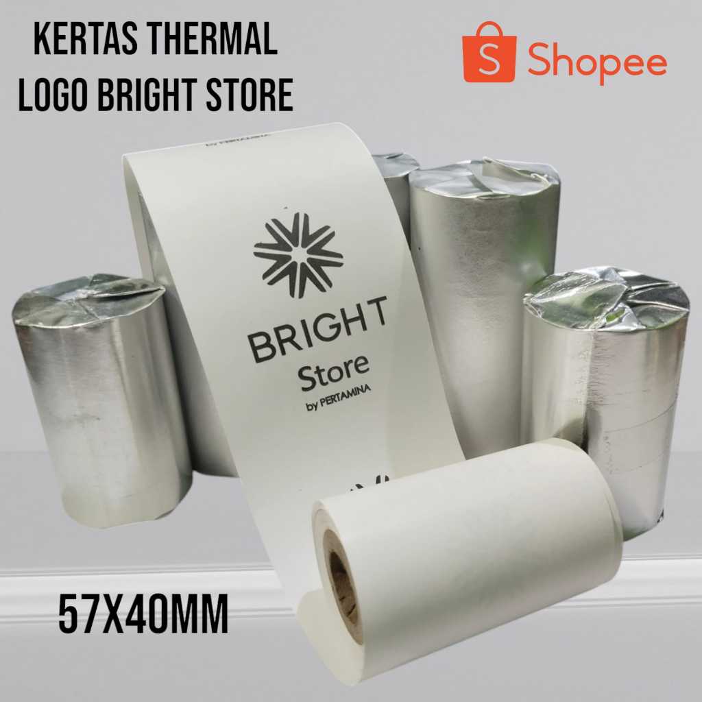 

KERTAS THERMAL LOGO BRIGHT STORE 57x40mm