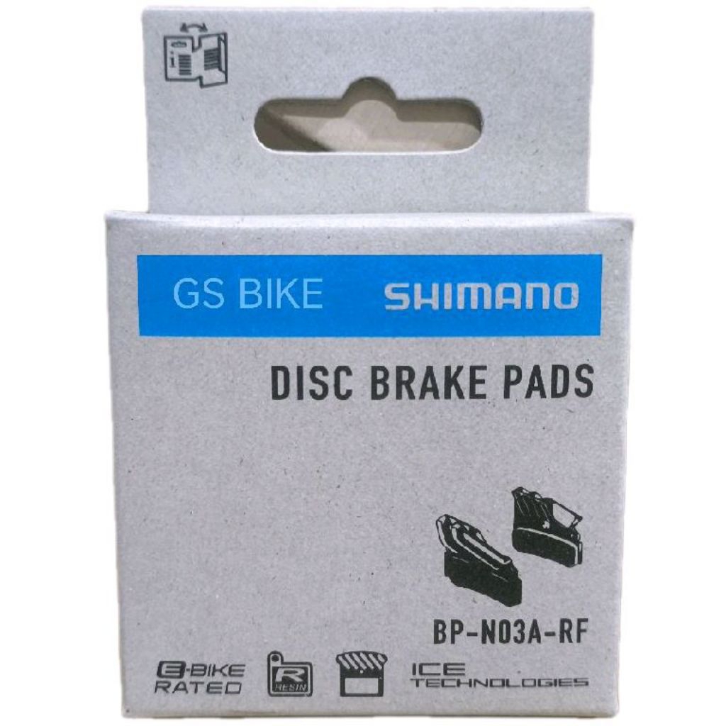 SHIMANO BP-N03A-RF 4-PISTON Resin Disc Brake Pads W/ Fin & Spring Kampas Rem Sepeda Brakeset XTR BR-