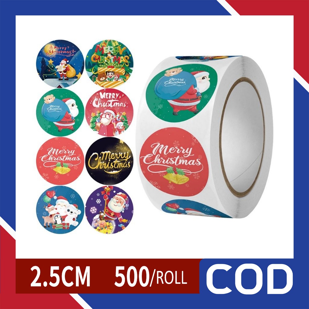 

AJ - Sticker Merry Christmas 500pcs/roll Kode N003
