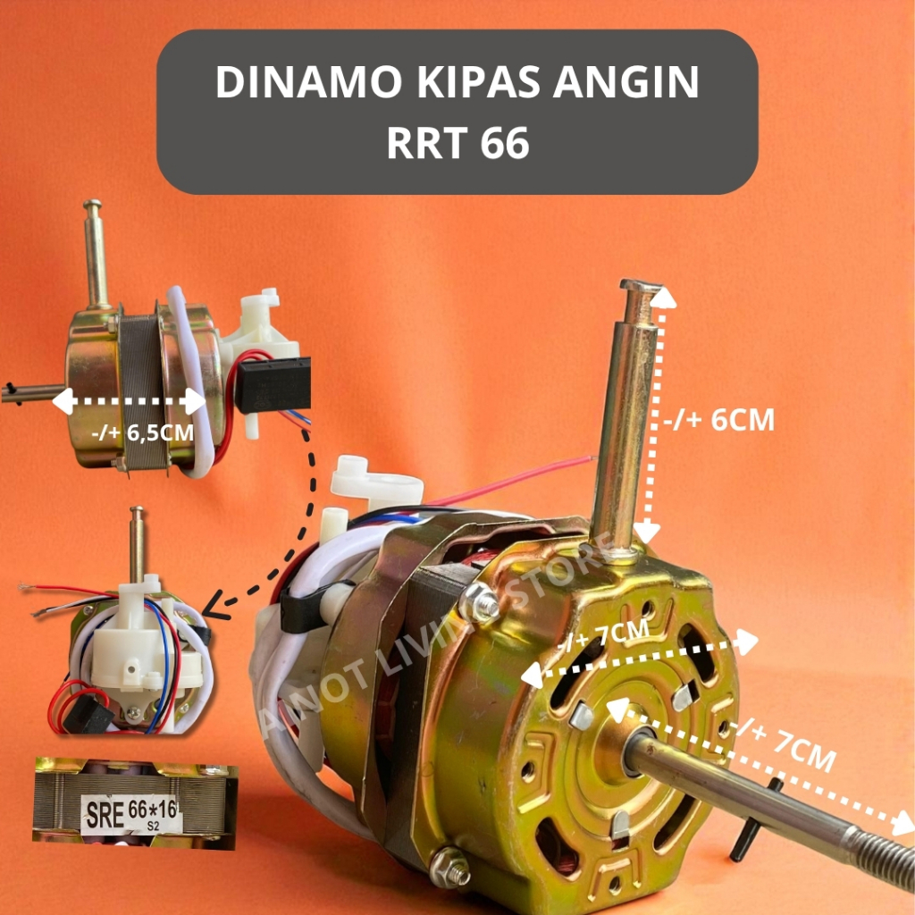 [ALS] Dinamo Kipas Angin RRT 66 - Motor Dinamo Kipas RRT 66 - Sparepart Dinamo RRT 66 - Motor Pengge