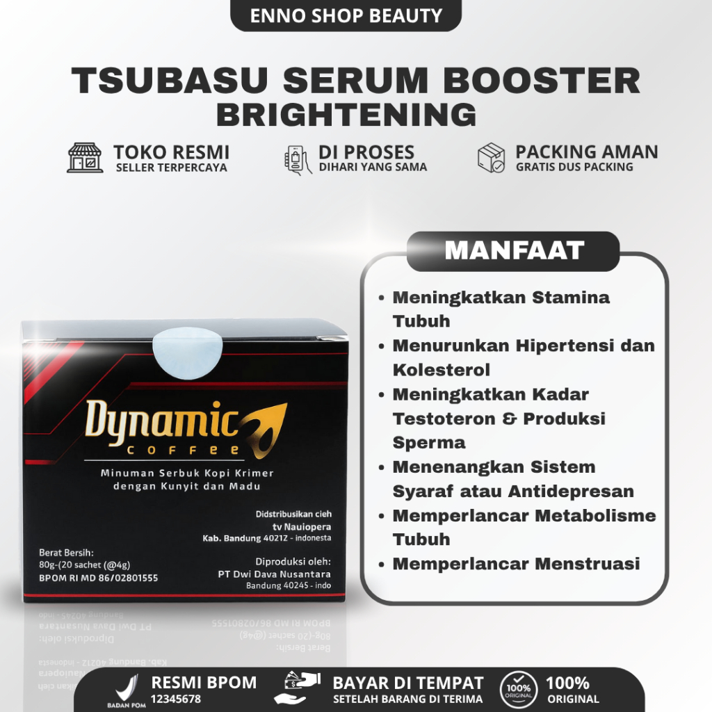 

KOPI DYNAMIC COFFEE 1 BOX ISI 10 SACHET KOPI KESEHATAN ORIGINAL