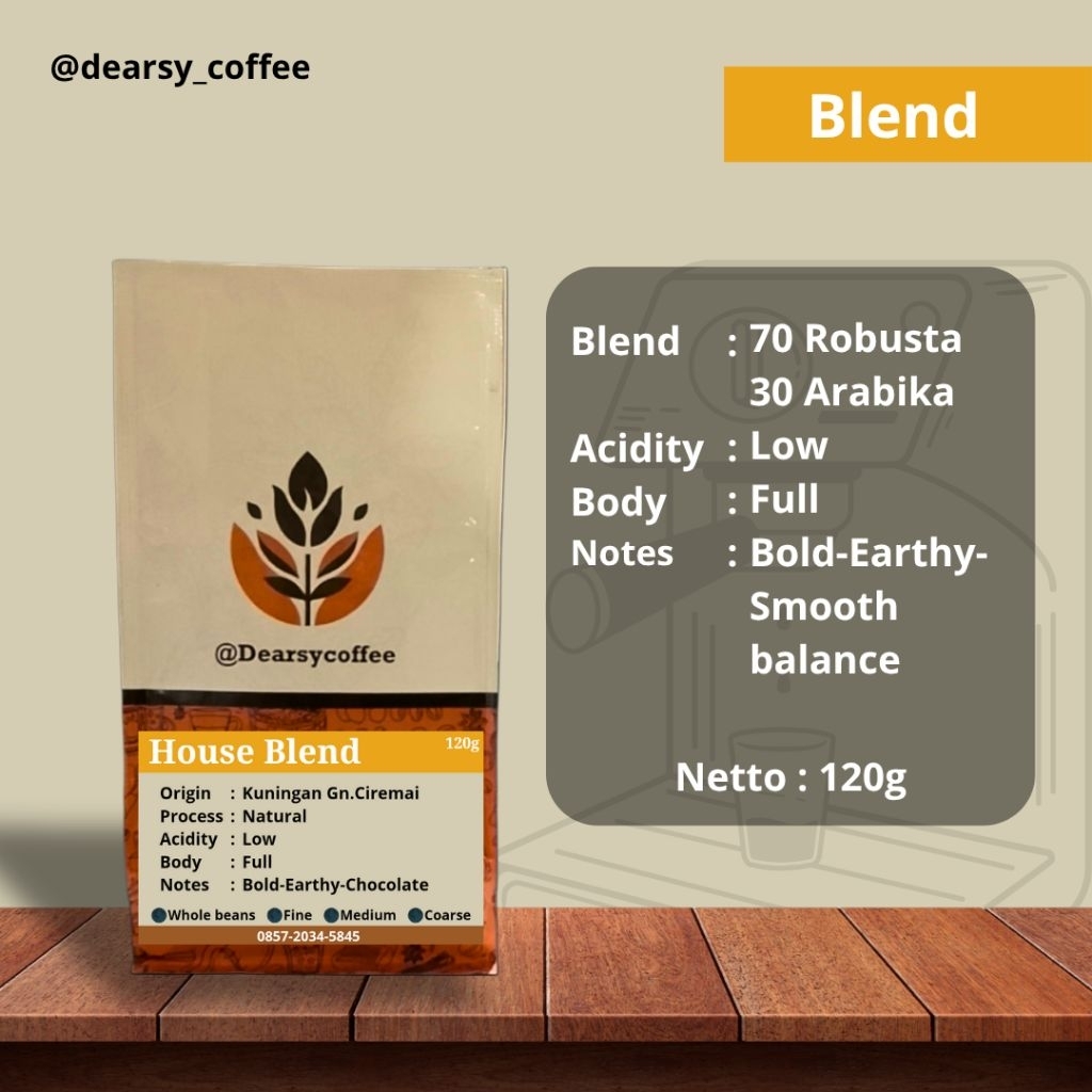 

HOUSE BLEND 70:30 ESPRESSO KOPI SUSU