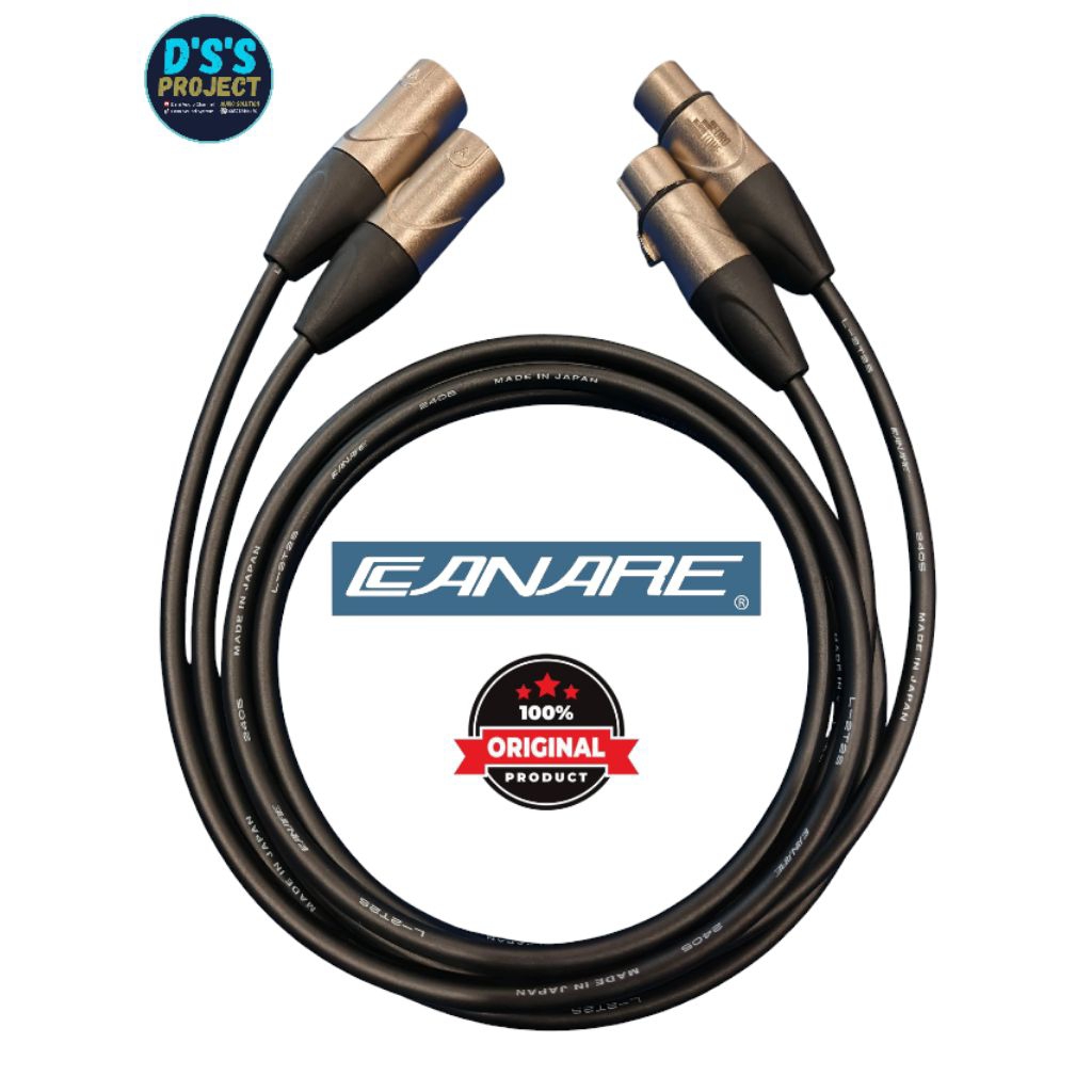 kabel Mic Canare Original Japan Canon Male Female