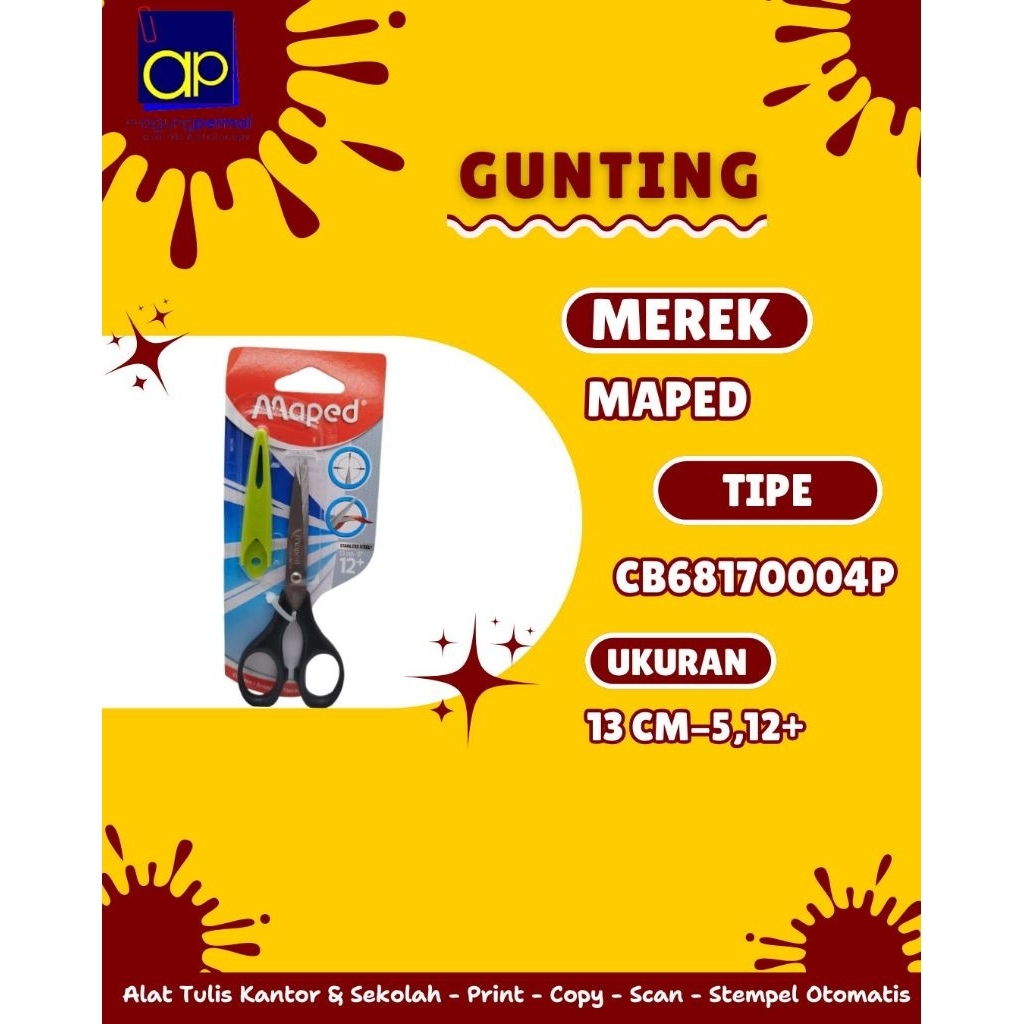 

Gunting Maped 12+ Stainless Steel