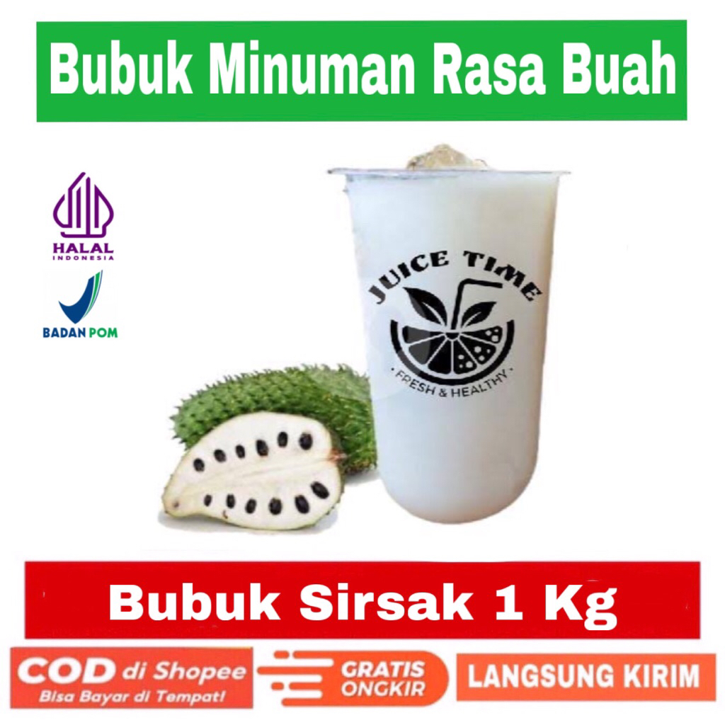 

Bubuk Minuman Buah Sirsak 1Kg Powder Drink Terlaris