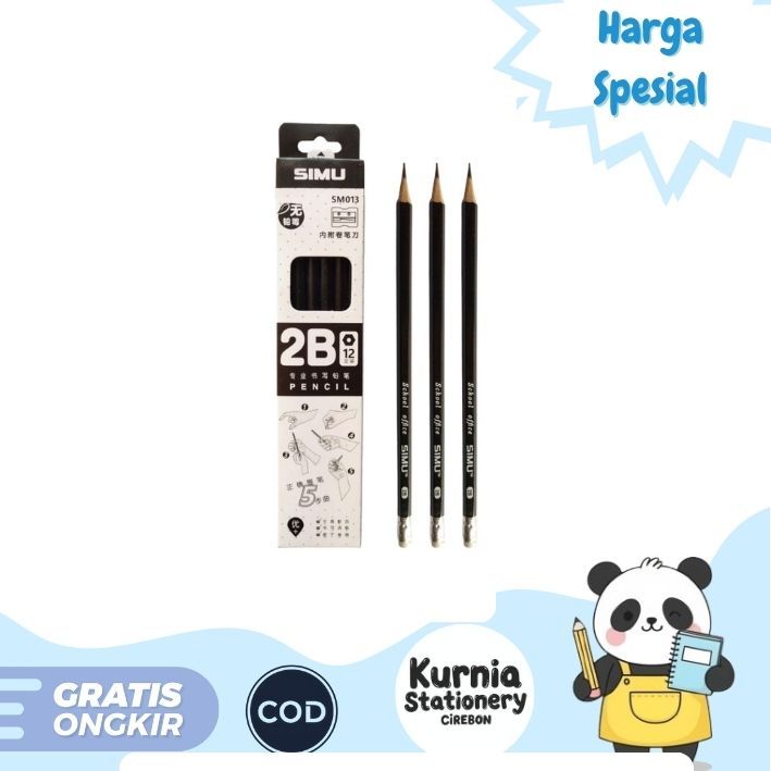 

Simu Pensil Import SM013 2B 1 Box Isi 12pcs