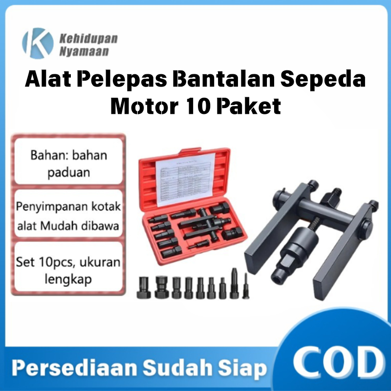 10pcs Tracker bearing Puller Set Treker Pencabut Bearing Set Treker Cabut Bearing Dalam Treker Pembu