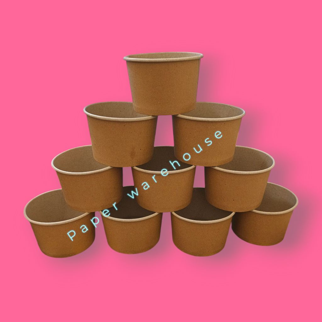 [ISI 25PCS] KRAFT 500ml Indoku Paper Bowl Kraft Coklat 500ml Laminasi / Mangkok Kertas / Paper Rice 