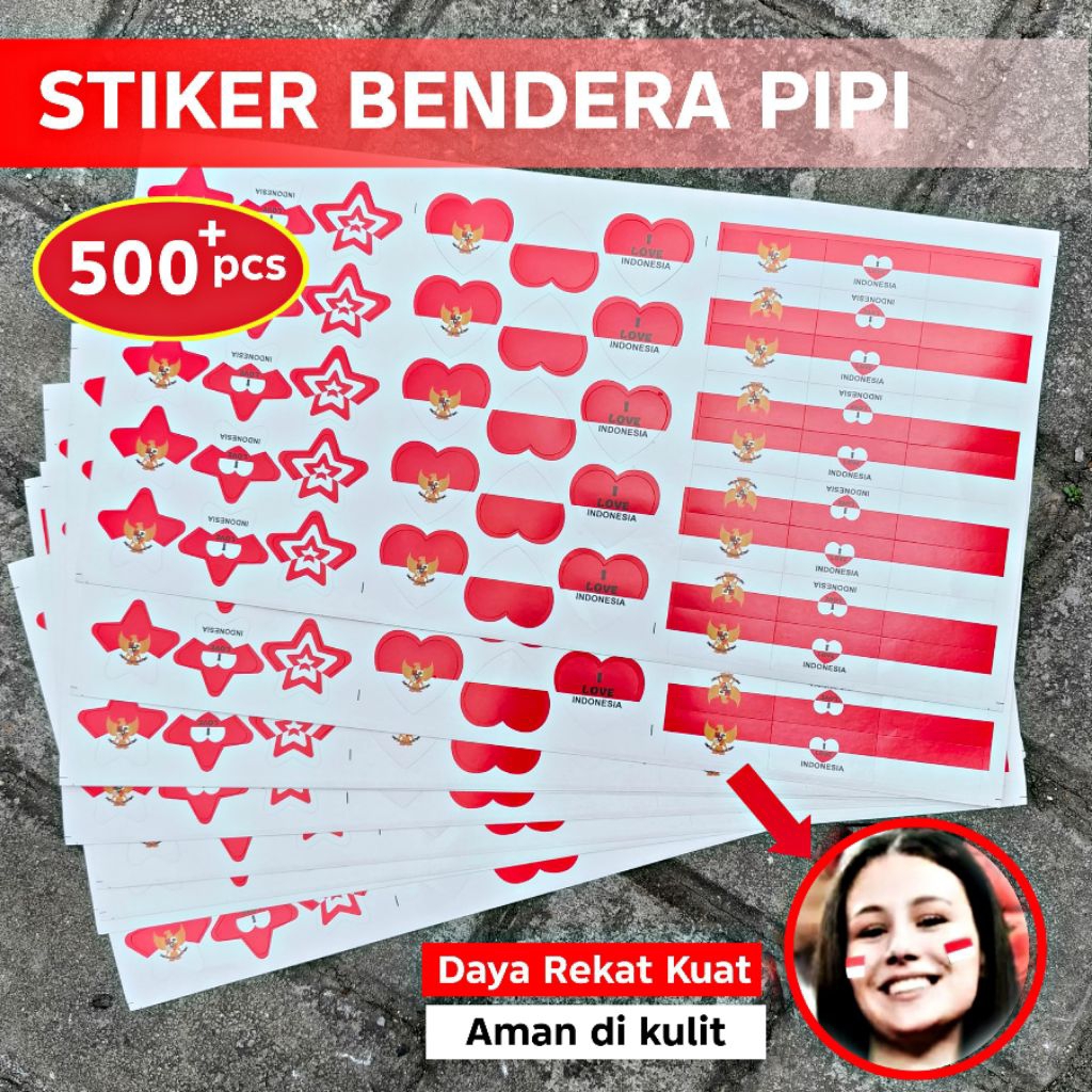 

PROMO PROMO 10 LEMBAR (500 Pcs) STIKER PIPI BENDERA INDONESIA SUDAH DI CUTTING STICKER BENDERA MERAH