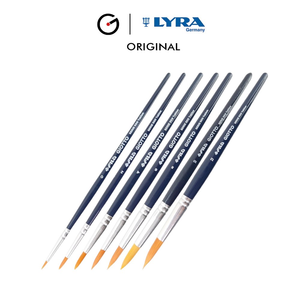 

Lyra Kuas Lukis France Serie 500 1 Pcs Taklon Round Art Brush Painting Brush Peralatan Melukis Lyr-560000