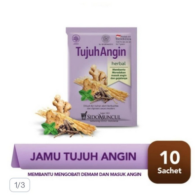 

Sido Muncul Jamu Tujuh Angin 10's Herbal Demam dan Masuk Angin