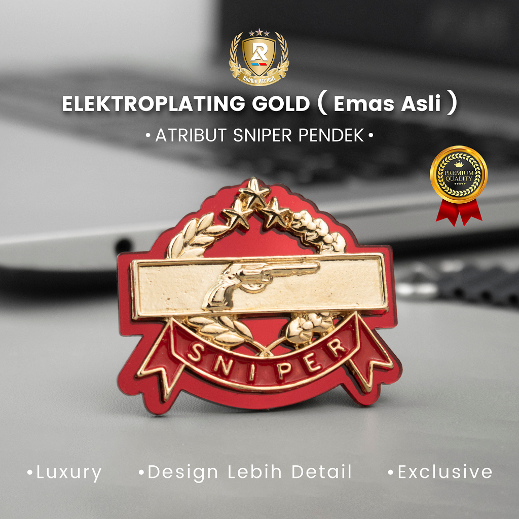 Brivet sniper logo polri pin Sniper premium quality