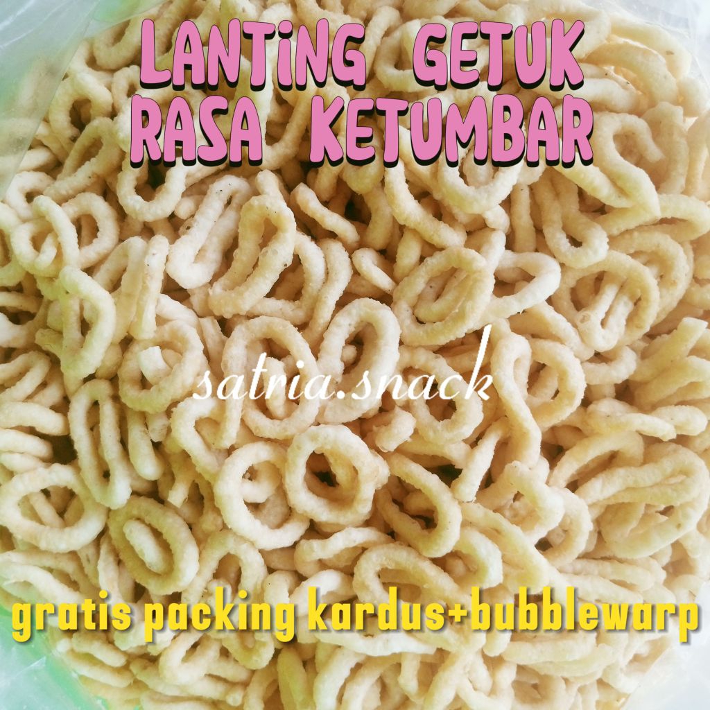 

lanting getuk rasa bawang dan ketumbar enak renyah gurih 1kg/lanting getuk rasa bawang super premium 1kg