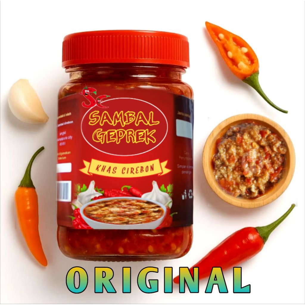 

SAMBAL GEPREK ORIGINAL kacang pedas gurih yang diolah dengan resep tradisional. Perpaduan cabai segar, kacang tanah sangrai, dan bumbu pilihan menciptakan rasa unik yang bikin nagih.