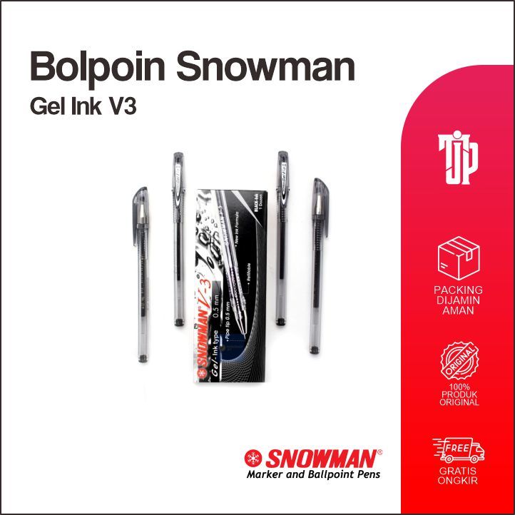 

Snowman Pen V3 Hitam 1 Pack