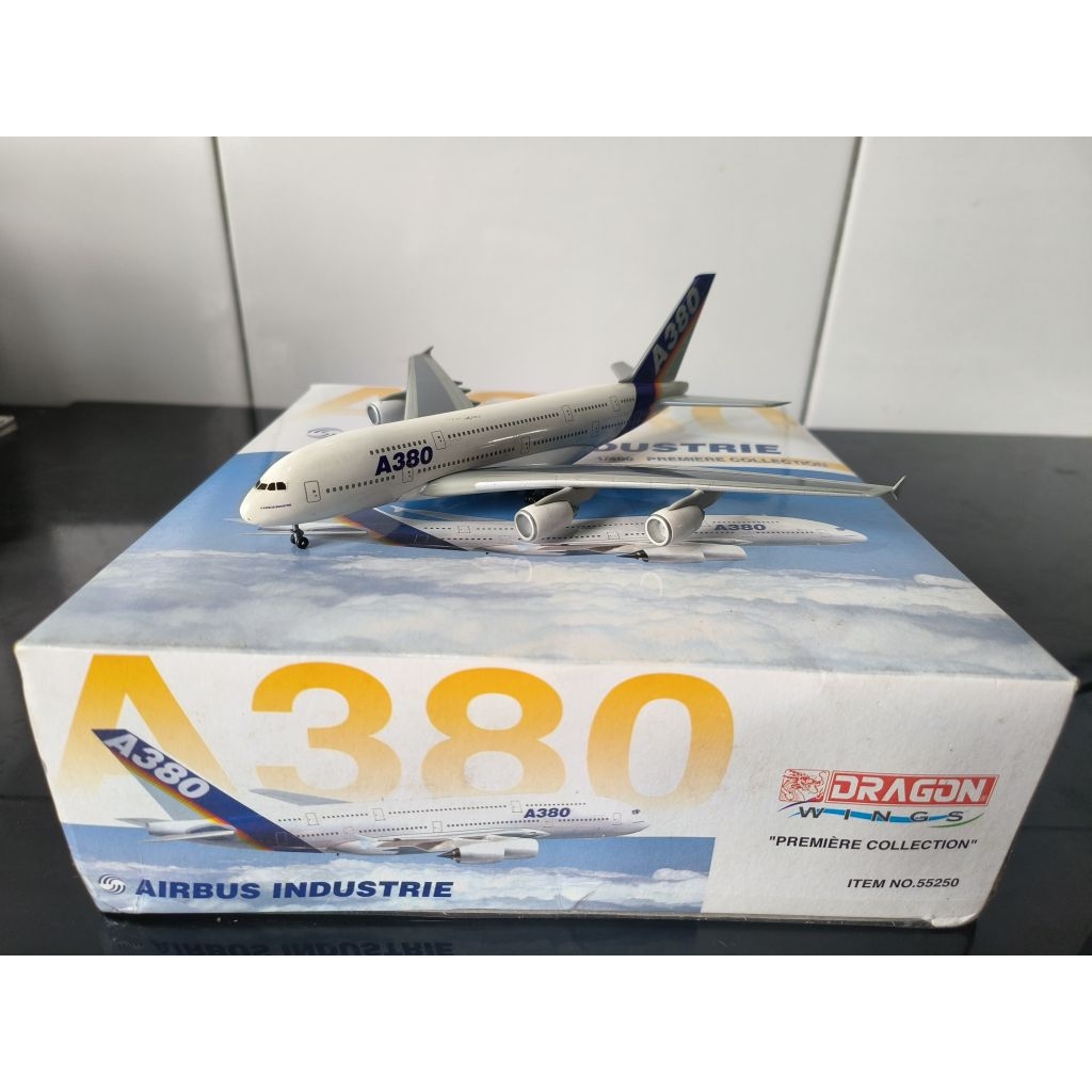 Diecast Airbus A380 Old House Color Dragon Wings 1:400