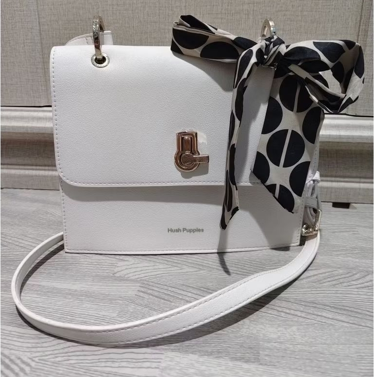 PRELOVED TAS HUSH PUPPIES ORI WHITE SLING SHOULDERS