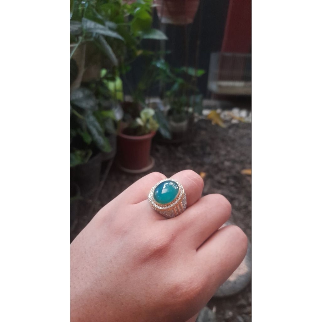 Batu Bacan Cokmer Ring Perak