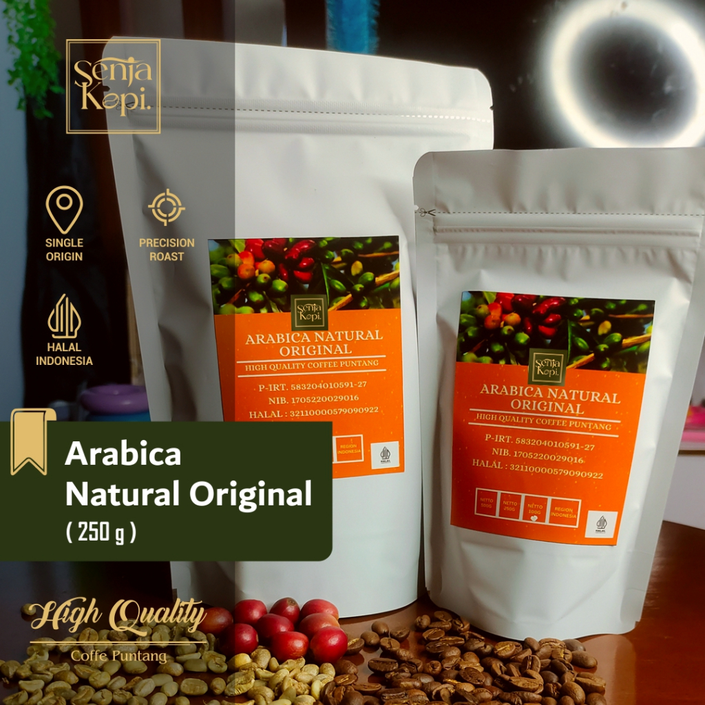 

ARABIKA NATURAL ORIGINAL 250g | PUNTANG SINGLE ORIGIN | REQUEST ROAST & GRINDER