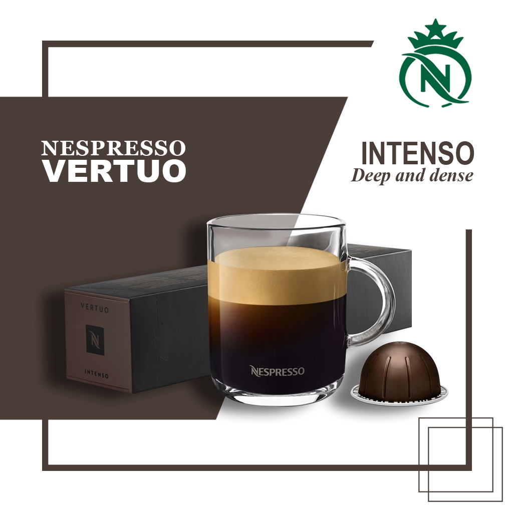 

Capsule Nespresso Vertuo Intenso Pack - Kopi Kapsul Dark Roast Coffee
