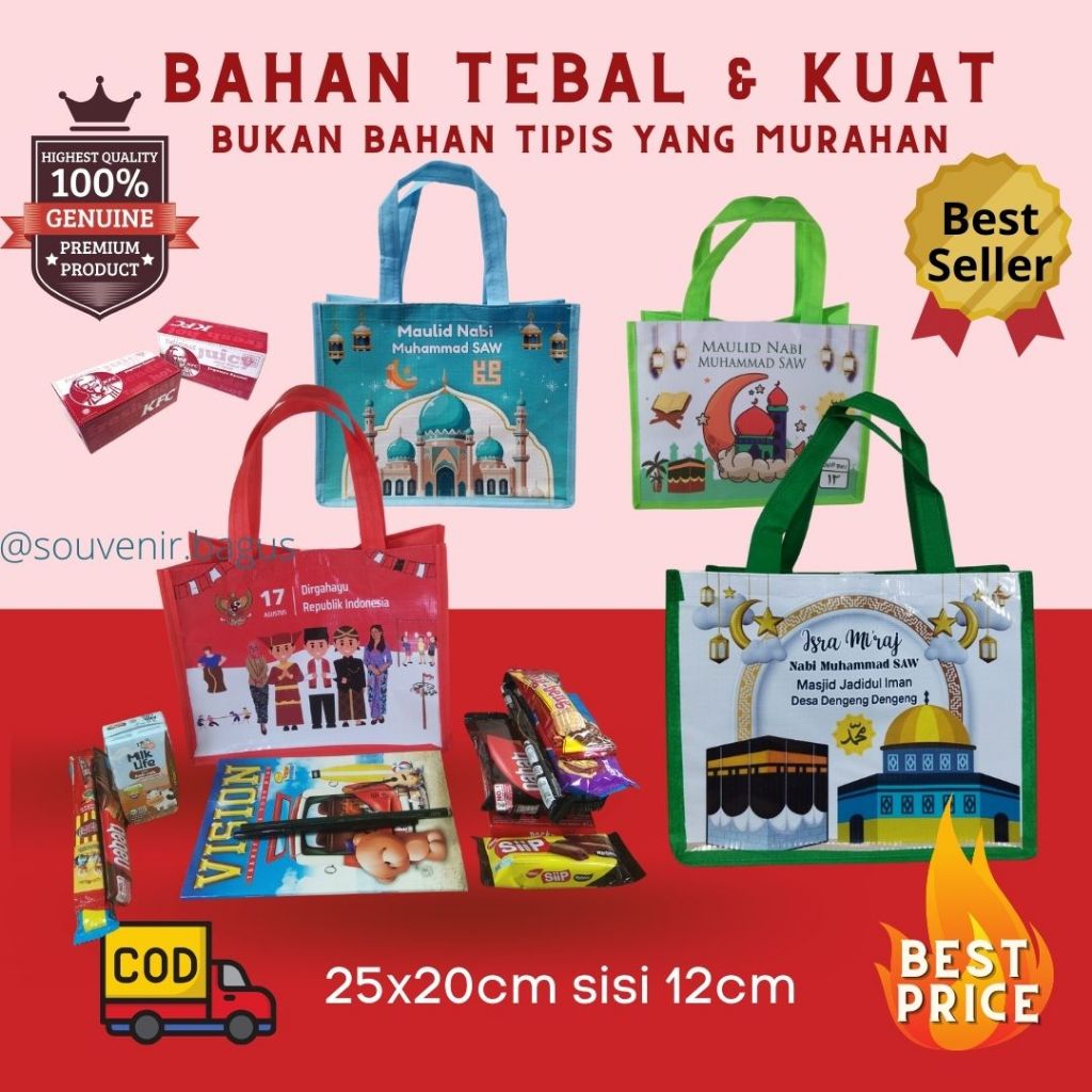 

Tas 17 Agustus Dirgahayu Indoensia Custom Manasik Haji Cilik Lebaran Maulid Nabi Muhammad SAW