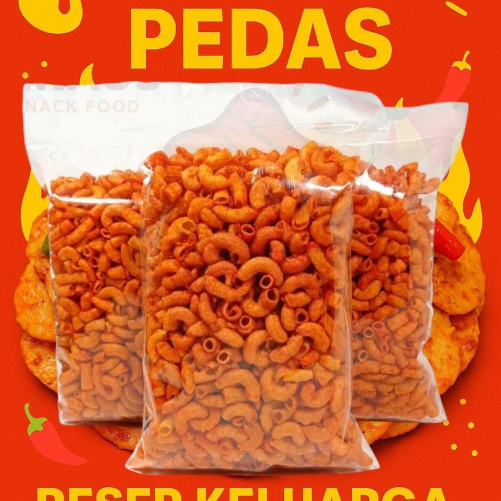 

Makroni Pedas Gurih - Makroni Daun Jeruk Teman Nasi 250 Grm