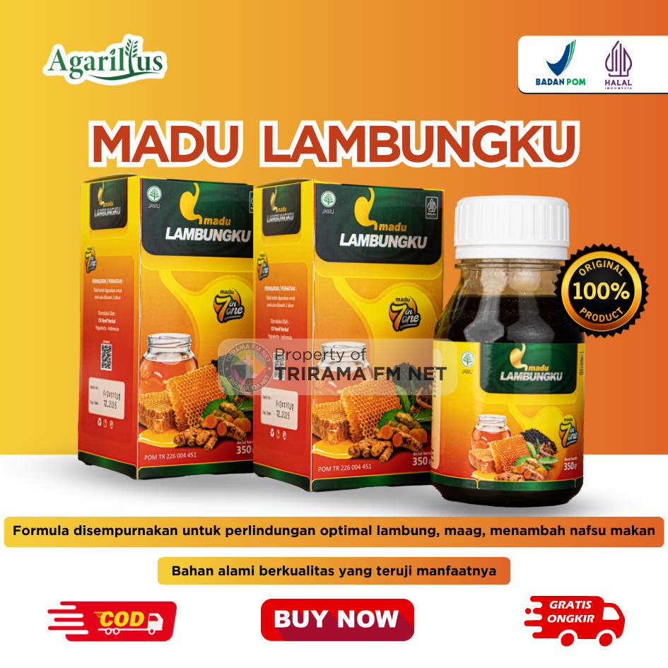 

Agarillus Madu Lambungku Madu Murni Kaya nutrisi, vitamin, dan antioksidan untuk keluhan lambung