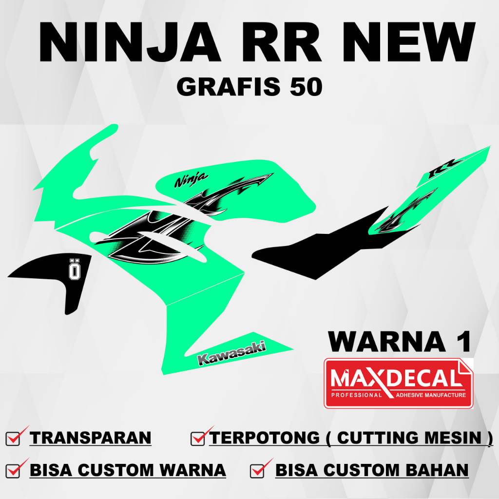 Stiker Ninja RR new 150 / Striping Ninja RR new 150 / Sticker Striping Decal Ninja RR new 150 Grafis