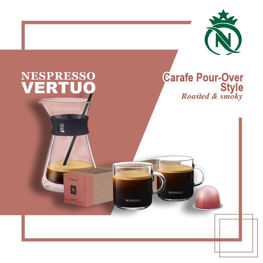 

Capsule Nespresso Vertuo Carafe Pour Over Style - Kopi Kapsul 2 Cup Medium Roast Coffee