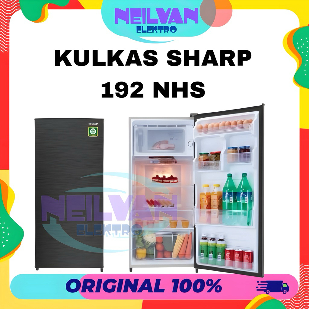 Kulkas sharp 1 pintu tinggi sj 192nhs baru original garansi resmi