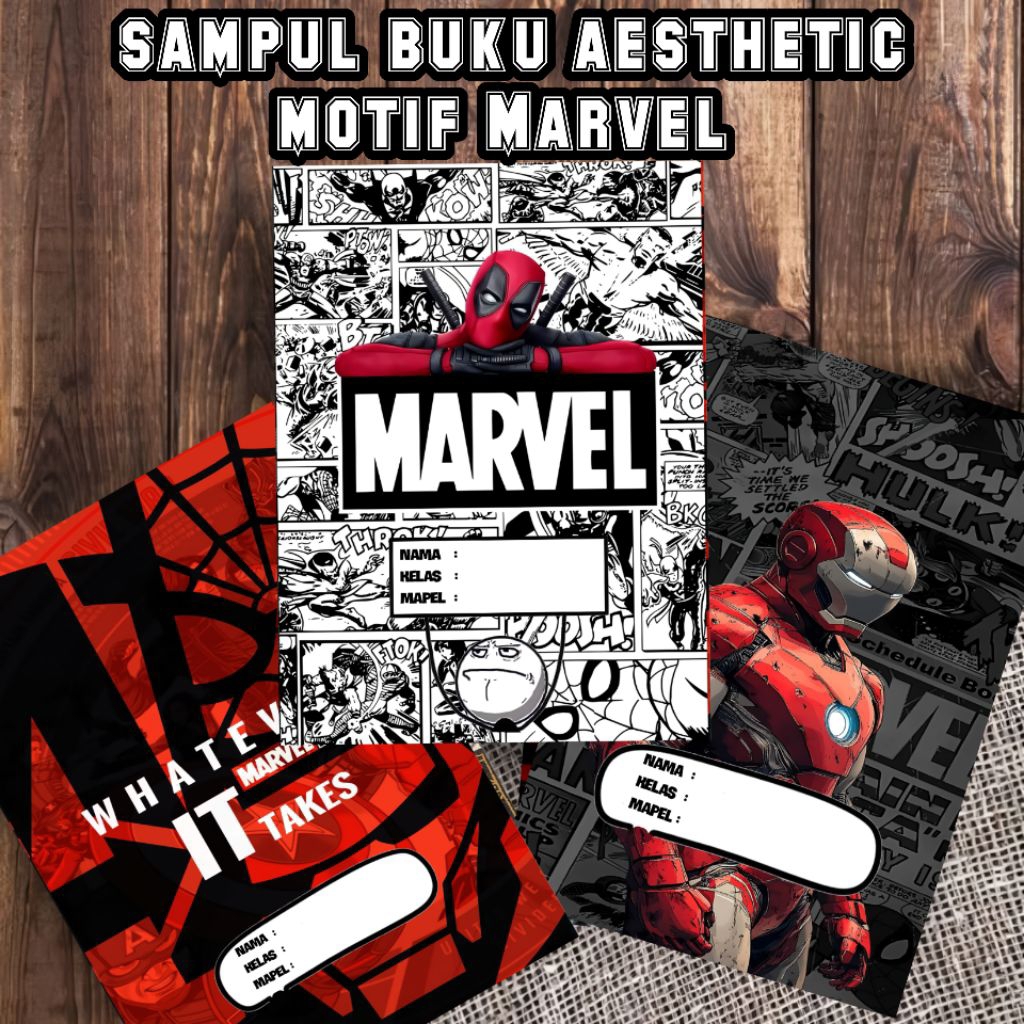 

sampul buku aesthetic motif karakter marvel