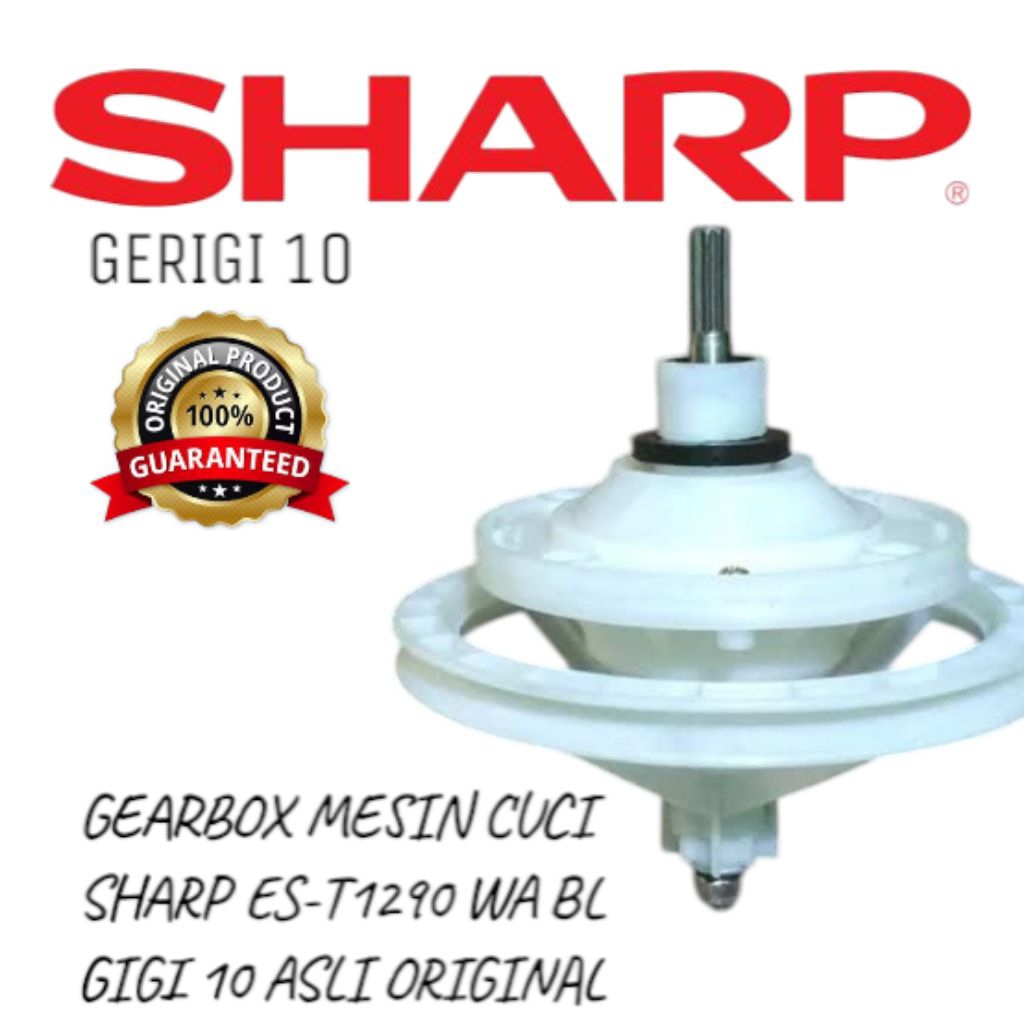 GEARBOX MESIN CUCI SHARP ES-T1290 WA BL GIGI 10 ASLI ORIGINAL