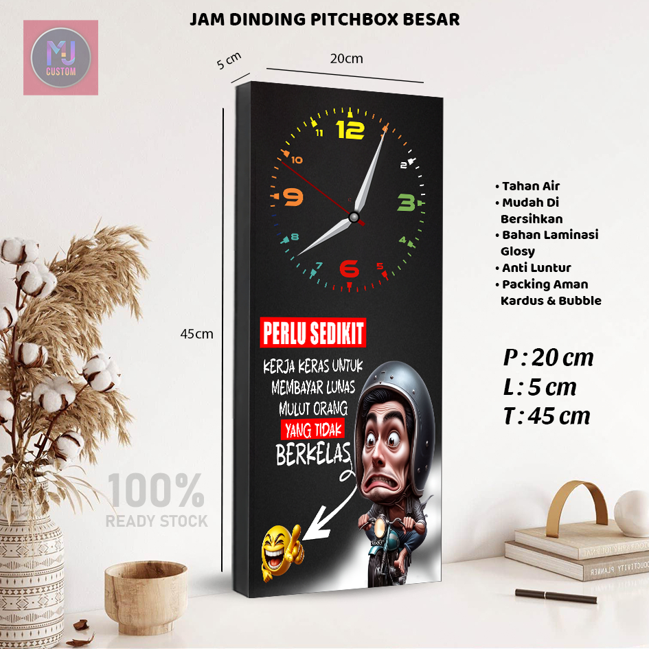 Jam Dinding Quotes dunia Kerja Hiasan Dinding