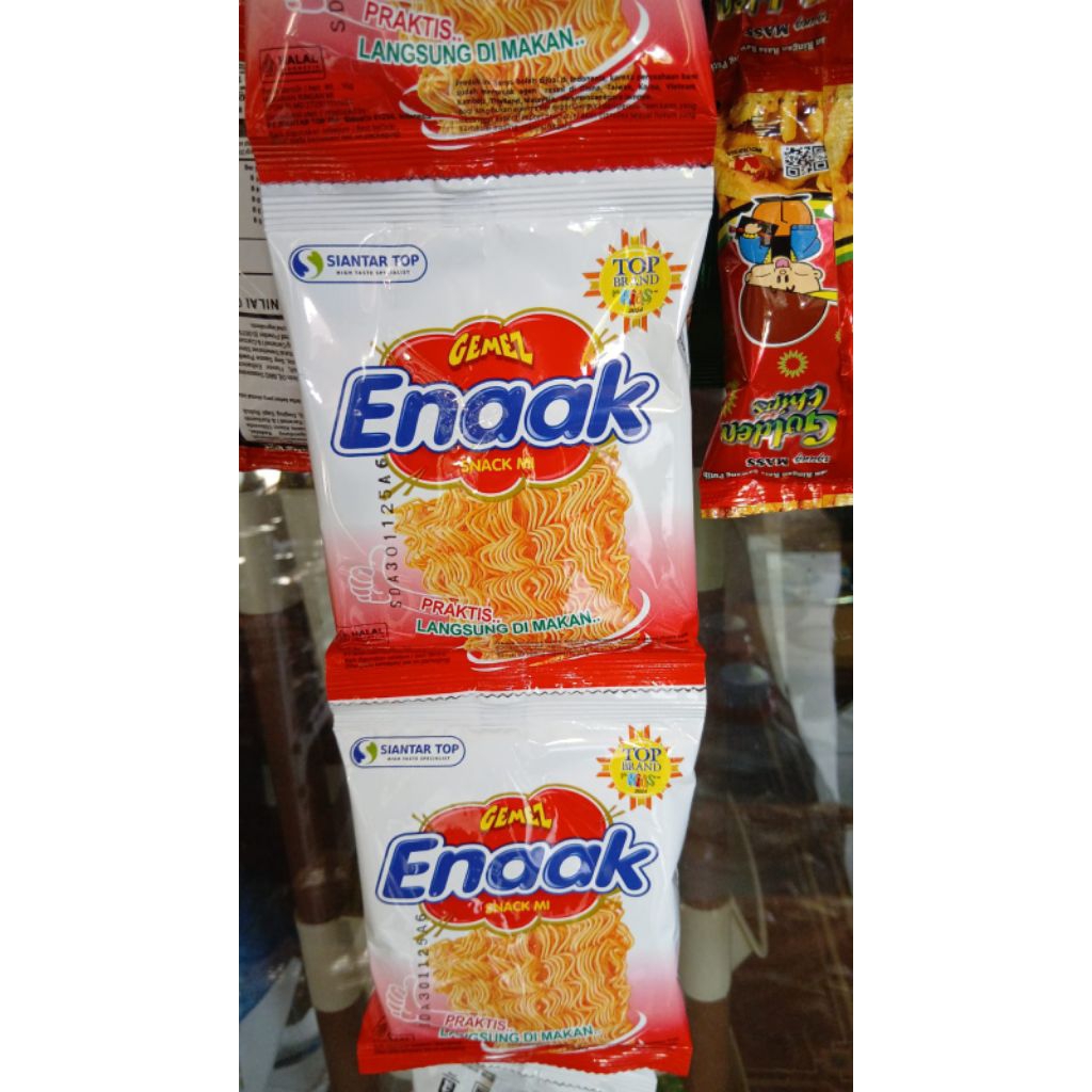 

mie kremes Gemez Enaak pak isi 10 x 20 gr produksi Siantar Top