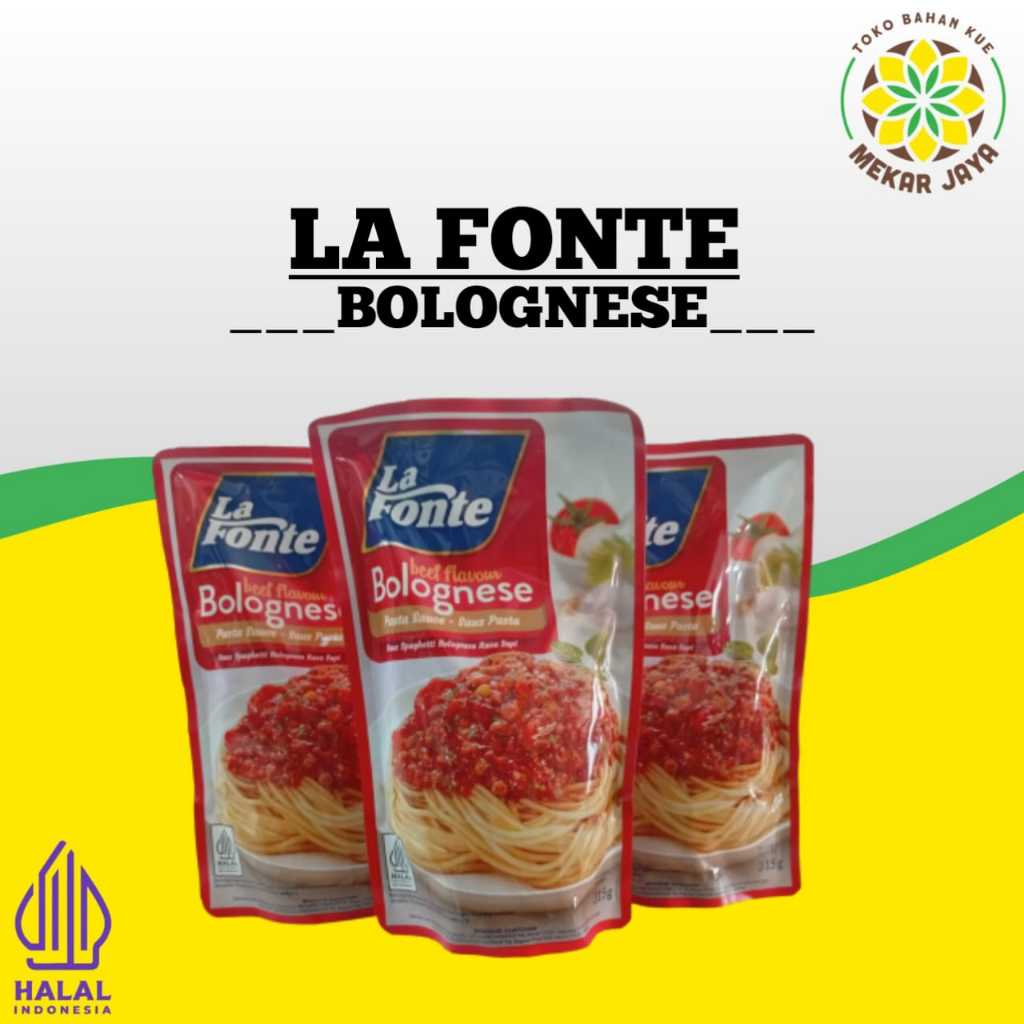 

LA FONTE BOLOGNESE/saus spaghetti lafonte bolognese 315g