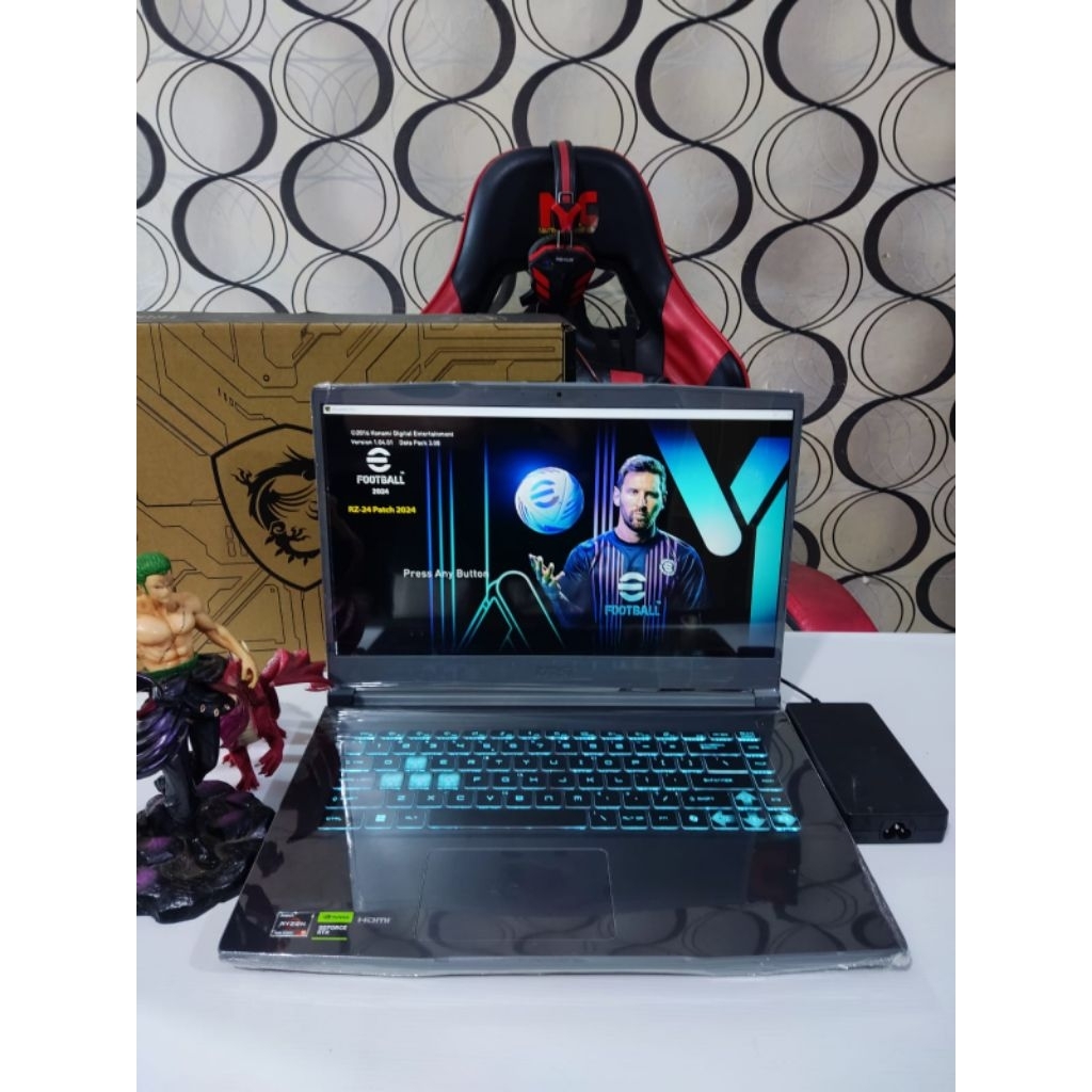 Laptop Render Gaming MSI EVOLVE Thin A15 Ryzen 5 Ram 8/512gb Ssd Dual Vga Nvidia Rtx Siap Pakai COD