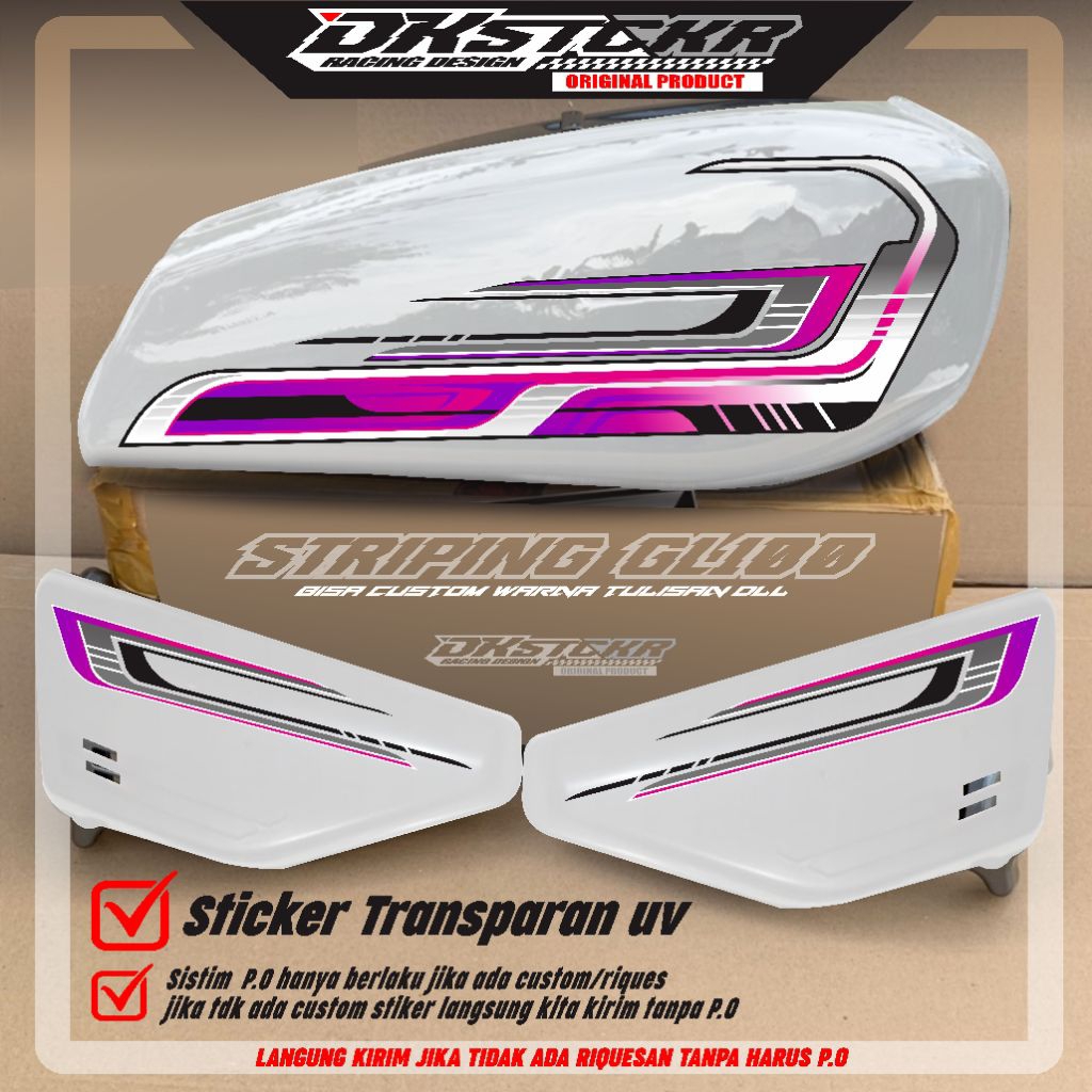 STRIPING GL 100 - STRIPING HONDA GL 100 - STRIPING GL 100 TRANSPARAN - STRIPING GL 100 VARIASI - STR