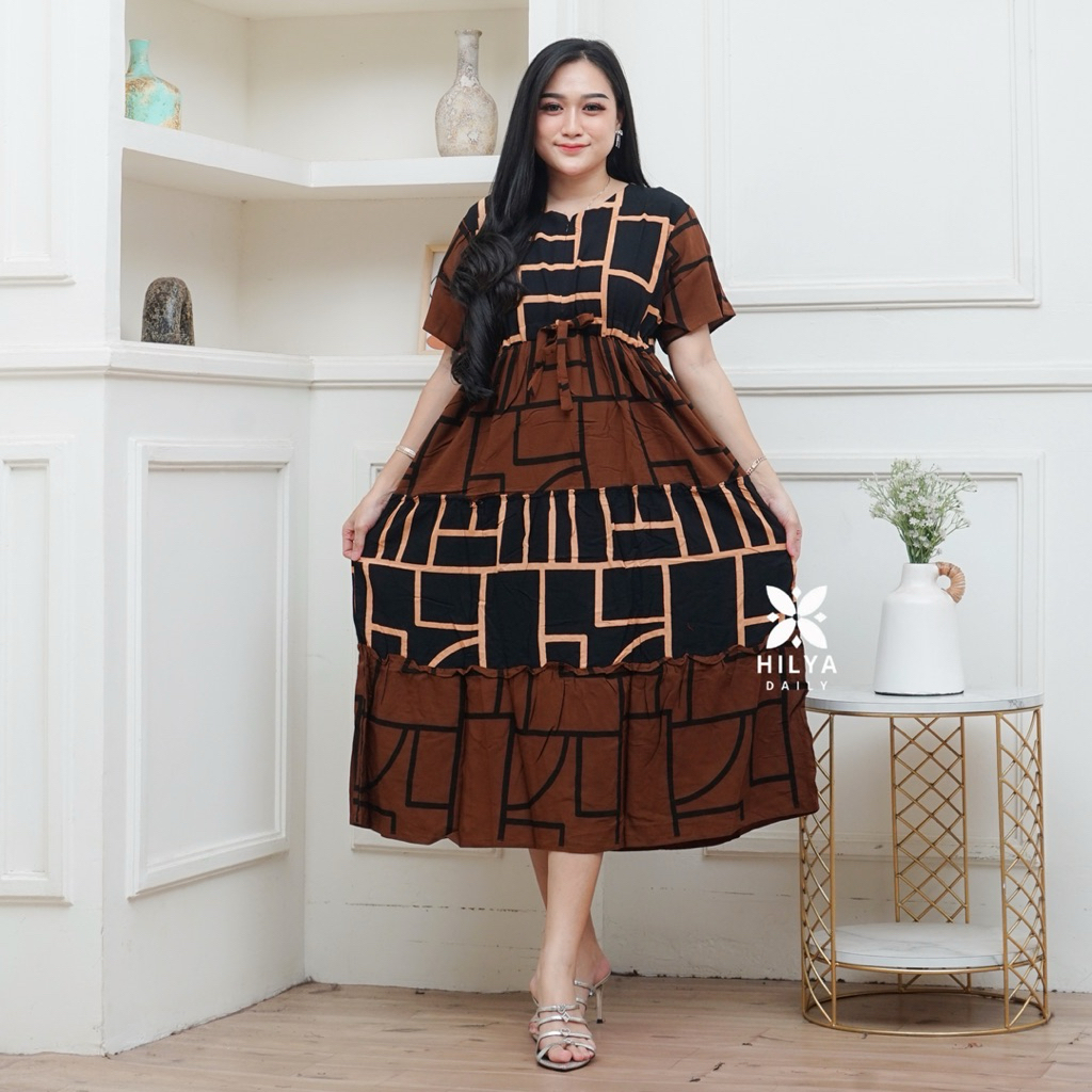 Daster Susun Kotak Hilya Shinta / Daster Kotak/ Daster Garis