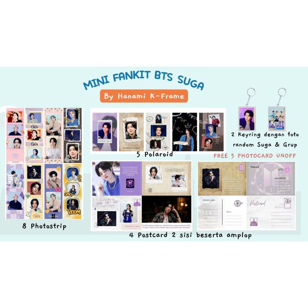 Mini Fankit Suga BTS Unofficial/Fanmade GIFT BOX KPOP / HAMPERS KPOP / FANKIT BOX ARMY