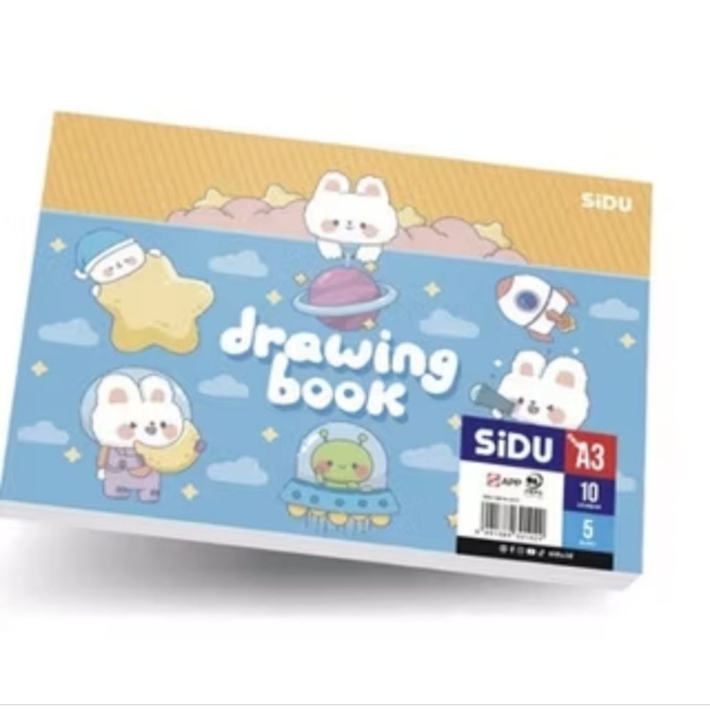 

(1pack) Buku Gambar Sidu A3 / AAA / Buku Gambar BESAR isi 5 buku