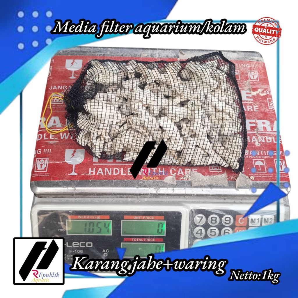 karang jahe plus waring 1kg / karang jahe / karang jahe media filter / media filter aquarium / media