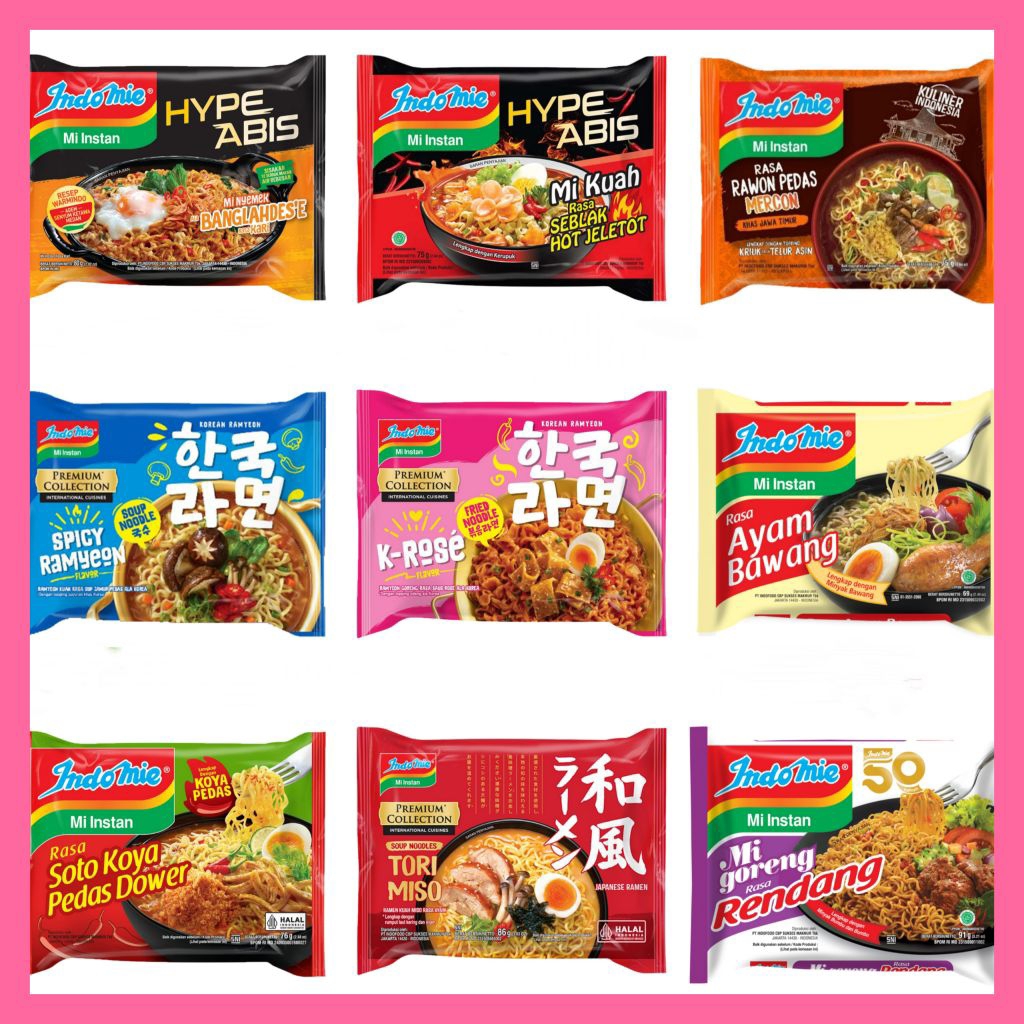 

Indomie mie banglades ramyeon Fiery krose goreng kuah Aceh rawon rendang soto Banjar ayam bawang kari kaldu geprek 70gr