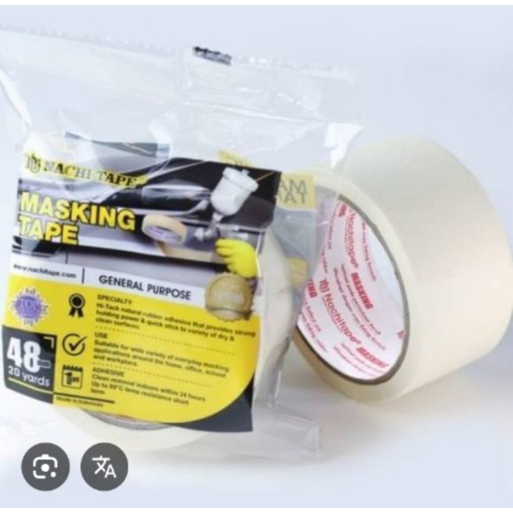 

Masking Tape Lakban Isolasi Kertas Penutup Media Tidak Terkena Cat
