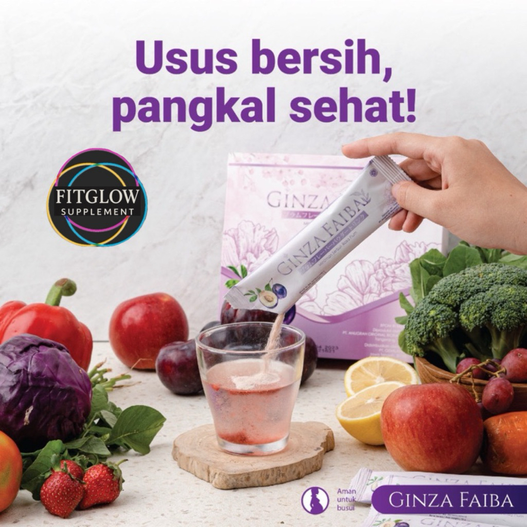 

(ECER 1 SACHET) GINZA FAIBA Fiber Drink Minuman Tinggi Serat Antioksida Slimming Detox Collagen Ginza Faiba Turunkan Berat Usus Sehat BAB Lancar