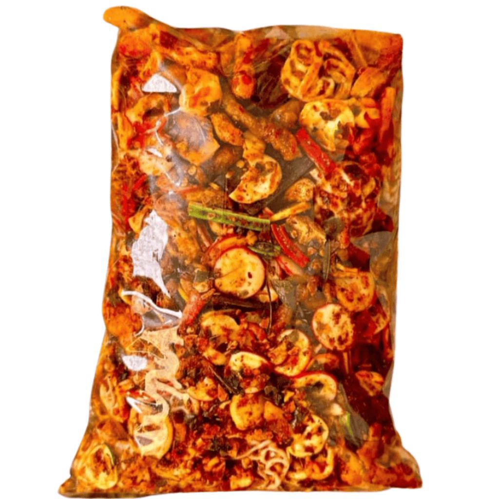 

Kerupuk seblak mix campur sagala aya berat 500 gram pedas daun jeruk