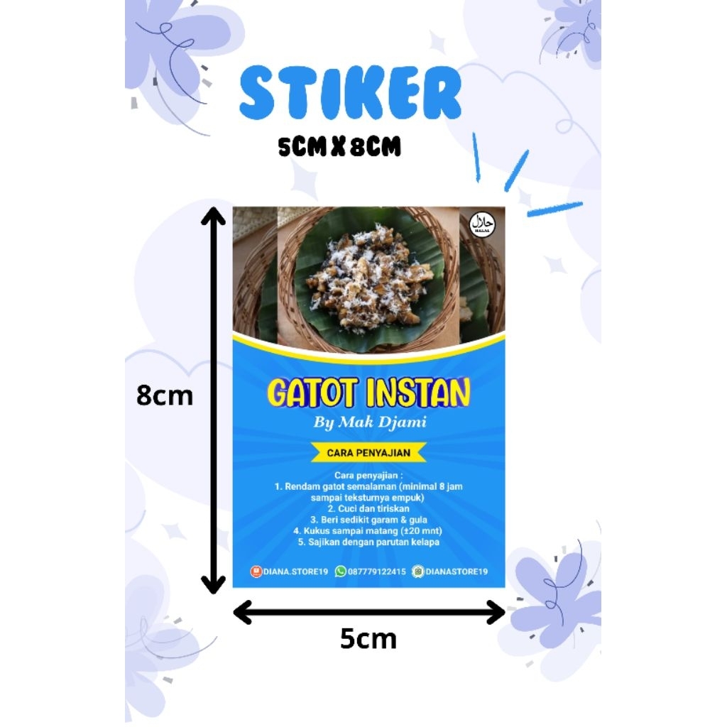 

Stiker Label produk ukuran 8cm x 5cm // 5cm x 8cm