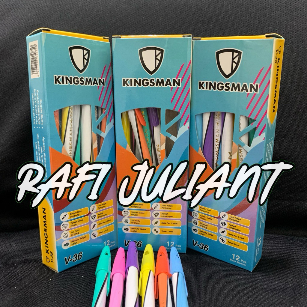

Pena Bulpen Ulir KINGSMAN COLOURFULL (isi 12 pcs)