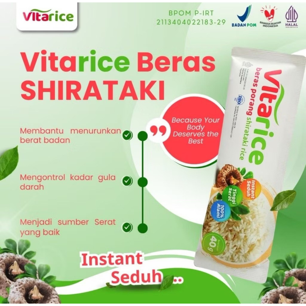 

vitarice beras porang/beras shirataki/beras konjac/konjac rice/beras diet/beras keto/beras rendah gula/beras rendah karbohidrat/beras sehat/makanan diabetes/pengganti nasi putih